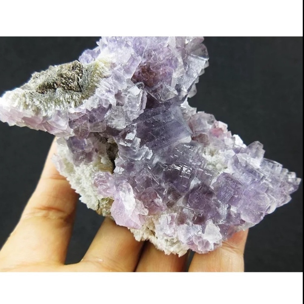 Purple Fluorite Arc Specimen Medium Ladders and Windows Crystal Gem Mineral - Picture 3 of 10